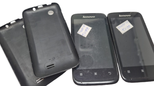 2 Lot Lenovo A369I Cell Phones Power up Good display Freeze Good For Repair