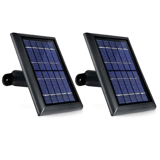 Wasserstein ARLO Spotlight Cam Stick Up Cam Battery Solar Panel 2-Pk BLACK