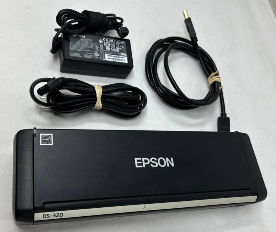 Epson DS-320 Portable Duplex Document Scanner with ADF 25 ppm Speed Color J391B