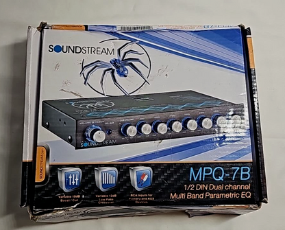 Soundstream MPQ-7B Car Tabletop Equalizer with Subwoofer Control 7-Band 1/2 DIN