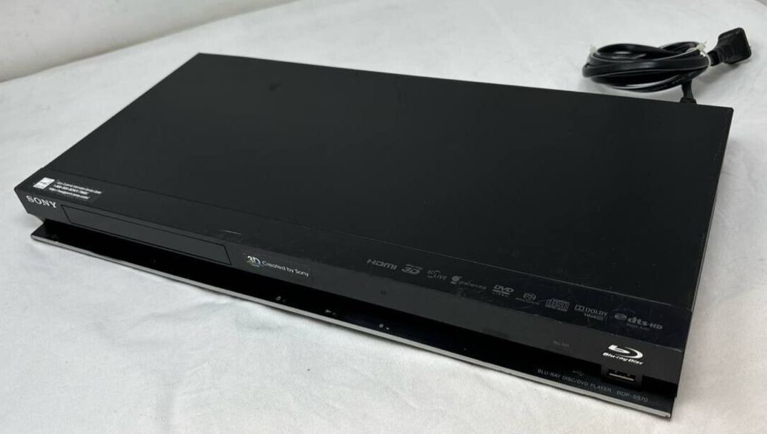 Sony BDP-S570 3D DVD Blu-Ray Player HDMI USB Dolby Digital HD WiFi Streaming