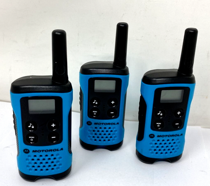 3 Unit Motorola Talkabout T100TP Two Way Radio 22 Channel Walkie Talkie 16 Mile