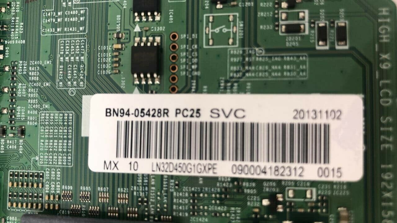 Samsung BN41-01749 Mother Board BN94-05428R BN97-06280 B0004 LN34D450G1GXPE Tv