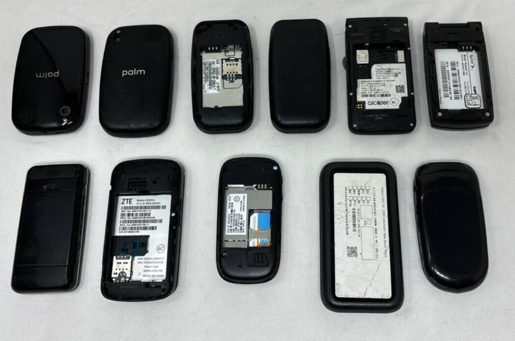 Lot of 11 Samsung U360 LG B470 Sanyo Katana LX Alcatel Myflip Palm Pre 2 ZTE