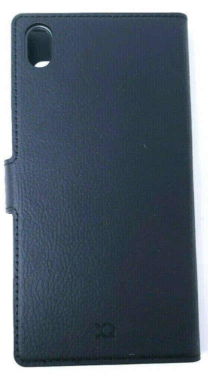 Black Xqisit  Protective Case Slim Wallet Book Cover for Sony Xperia Z5