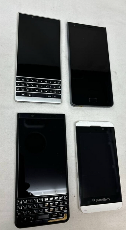 4 Lot BlackBerry Motion Keyone Z10 Key2  As IS Untested Wholesale Mobile READ