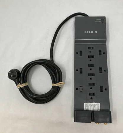 Belkin AS21200-08 Surge Protector 12 Outlet Ethernet Cable Satellite Protection