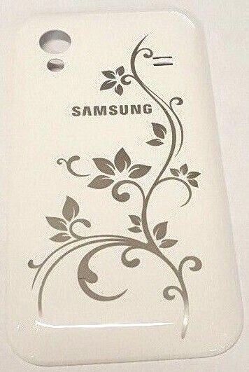 OEM Flowers White Housing Case Battery Door Back Cover For Samsung Galaxy S5830