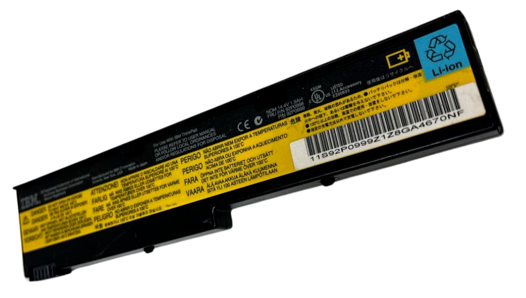 Original Laptop Battery IBM 92P0998 For Lenovo ThinkPad X40 X41 1800mAh 14.8V