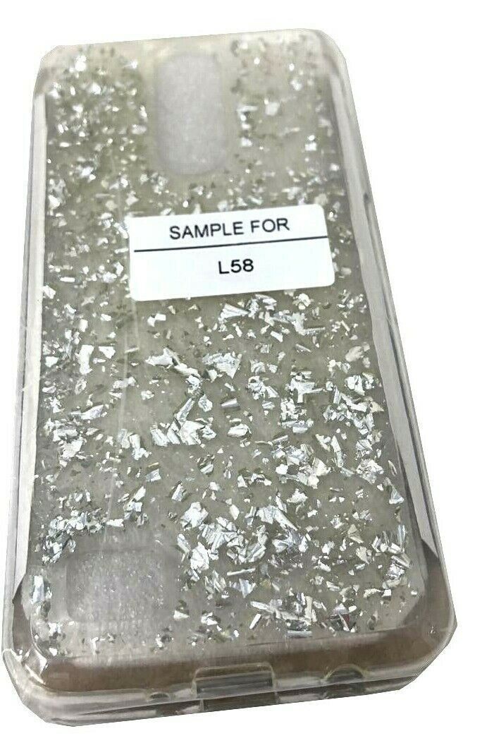 Cover Case For LG L58 Quality Shockproof Protection Glitter Shiny Sparkle Silver