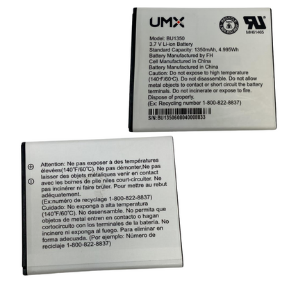 Replacement Battery BU1350 For UMX Unimax BU1350 Original 1350mAh 3.7V