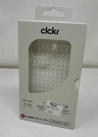 Clckr D-Form Protection Case iPhone 15 2023 Shockproof 6.1" Clear Cover Back