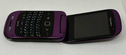 Blackberry Style 9670 Sprint Smartphone Rare Flip Phone QWERTY 5MP Purple READ