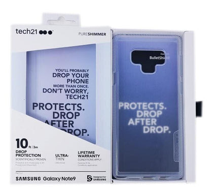 Tech21 Clear Ultra Thin Case PureShimmer Series for Samsung Galaxy Note 9 Cover