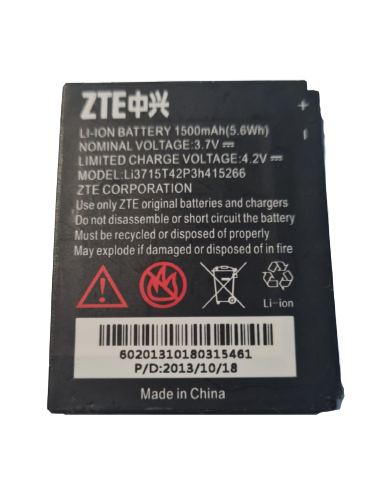 Battery LI3715T42P3H415266 Fits ZTE Avail Z990 N850 N990 N760 N780 V881 Z665 OEM