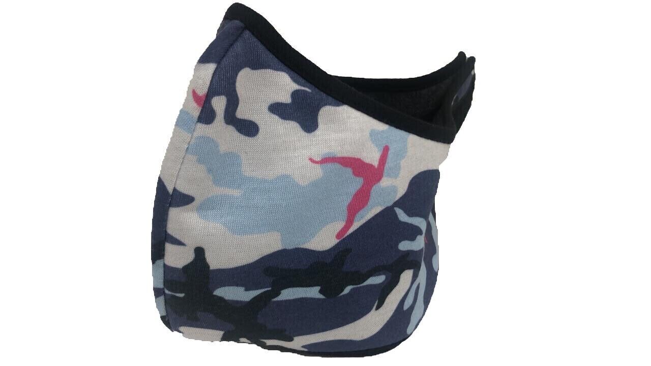 Reversible Motorcycle Camo Face Mask for Adult Unisex Size M Neck Rest Washable