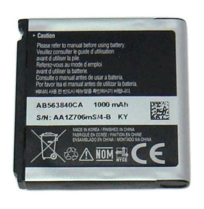 Battery AB563840CU 1000mAh 3.7V For Samsung PIXON M8800 F700 F490 OEM Standard