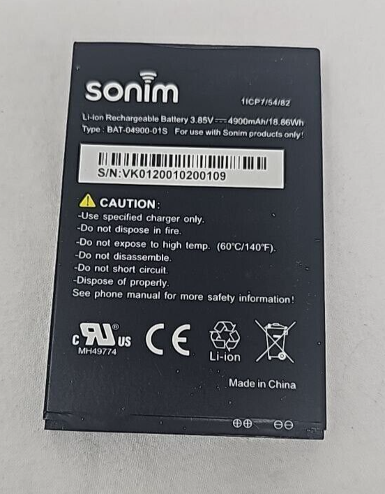 Sonim BAT-04900-01S Cellphone Phone Battery for Handset XP8 3.85 V 4900mAh OEM