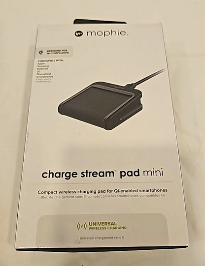 Mophie Charge Stream Mini Pad Qi Power Bank Charger for Apple iPhone Android 5W