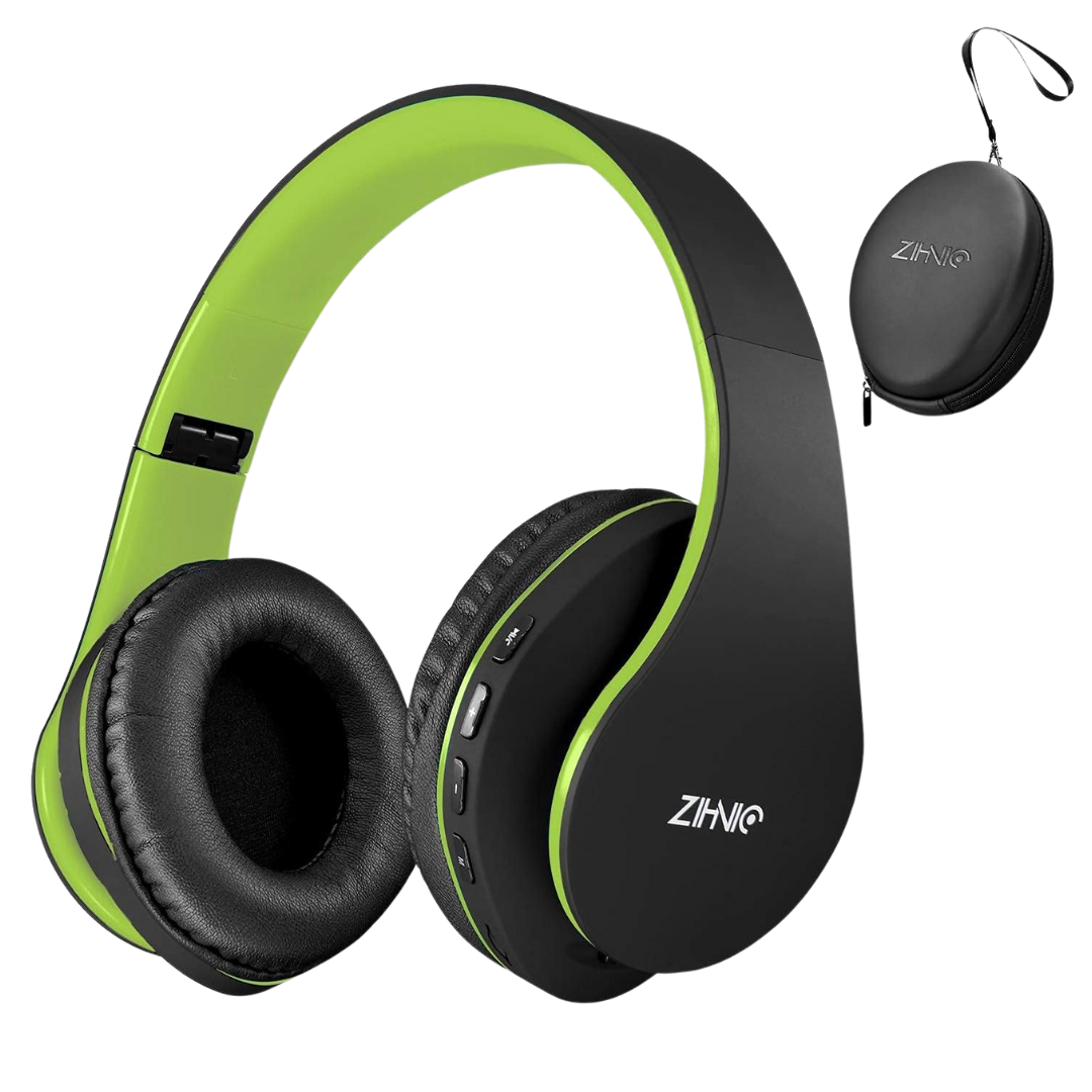 Zihnic Wireless Headphones Bluetooth Over Ear Foldable Headset Microphone