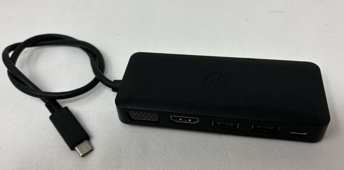 HP Travel Hub USB-C Portable Dock Station VGA HDMI USB Port Adapter for Laptop