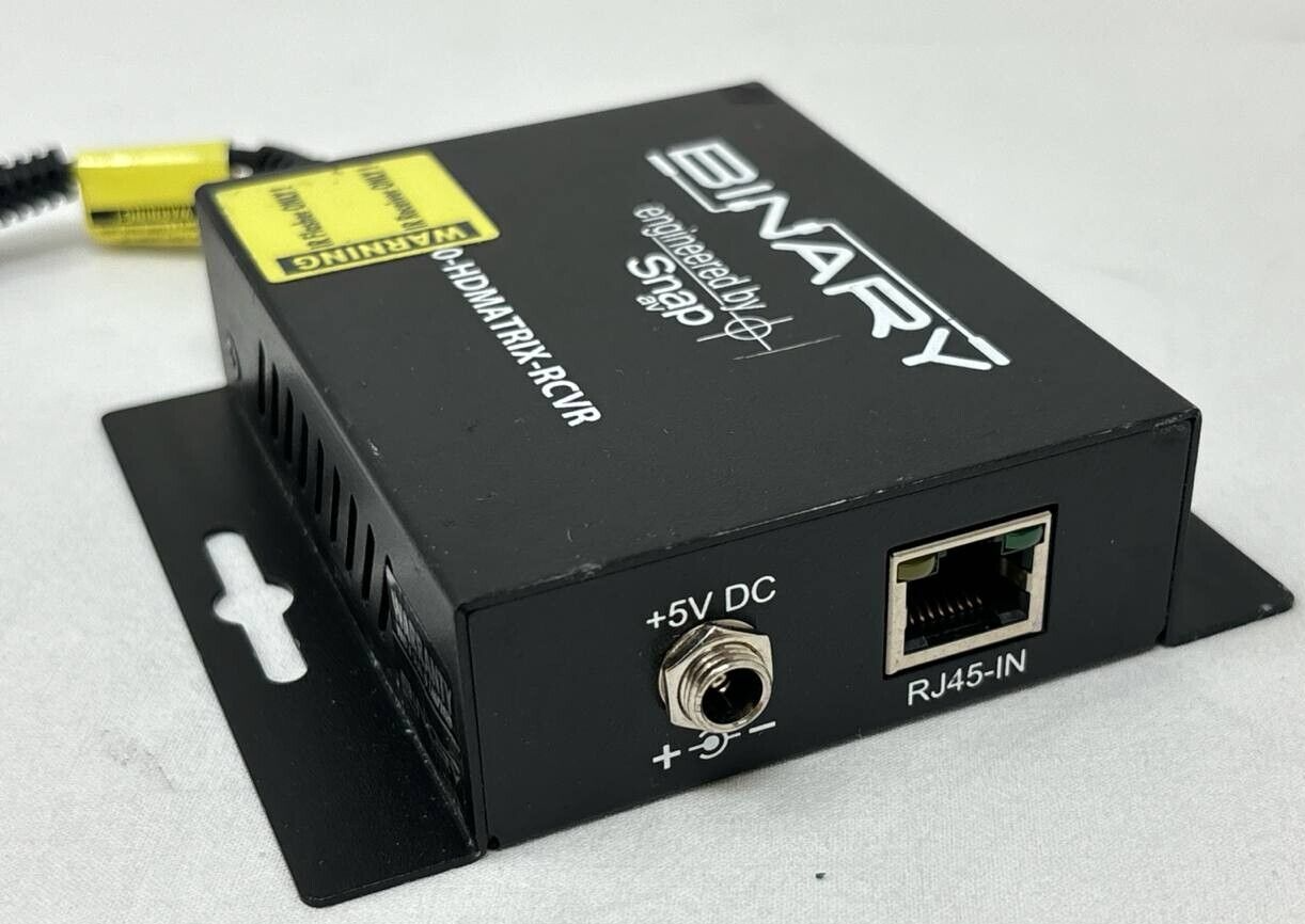 Binary 300 Series HDMI Over Single Cat5e/6 Balun IR Receiver Wired Black