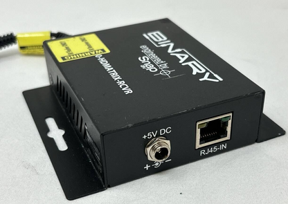 Binary 300 Series HDMI Over Single Cat5e/6 Balun IR Receiver Wired Black