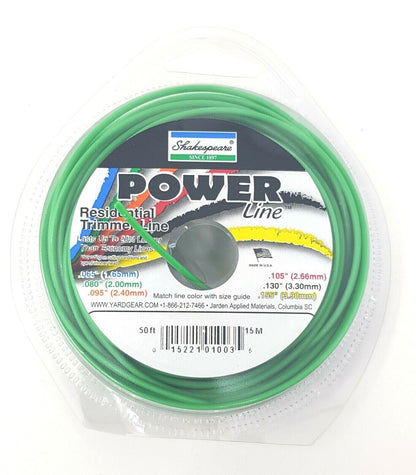 Shakespeare Power Line Residential Trimmer Line .080 2.00 mm 50ft or  15M Long