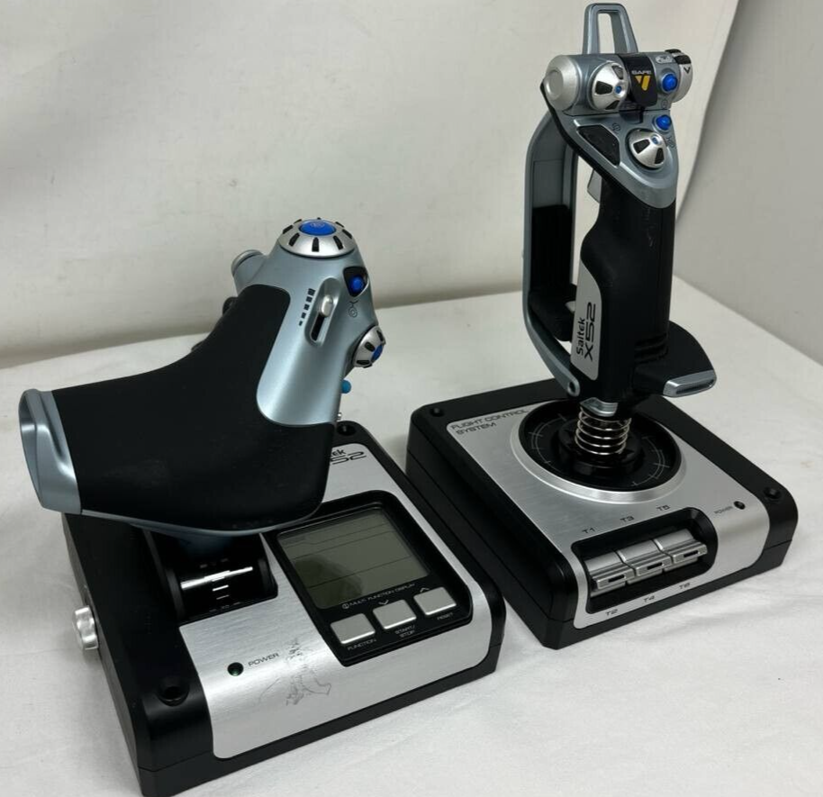 Logitech Saitek X52 Throttle & Stick Flight Control System Simulation Controller