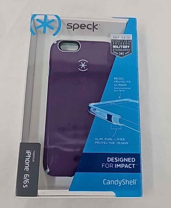 Speck CandyShell Case for Apple iPhone 6 6s Slim Back Cover Acai Purple Green