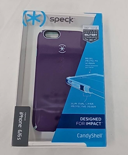 Speck CandyShell Case for Apple iPhone 6 6s Slim Back Cover Acai Purple Green