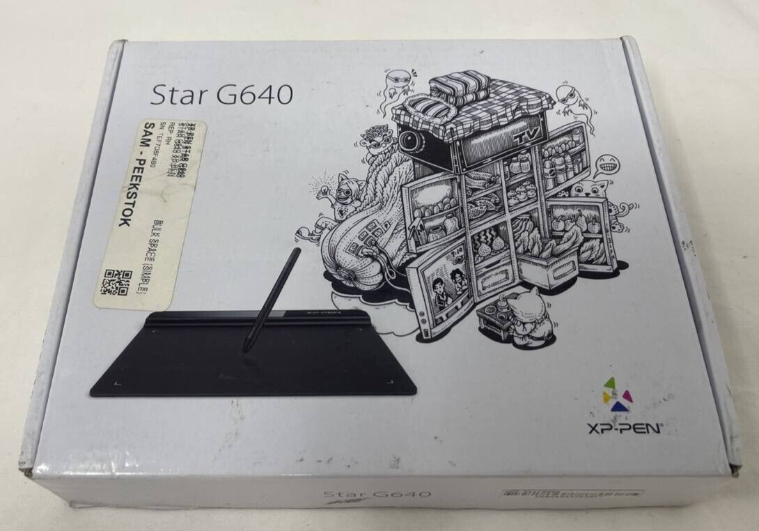 XP Pen Star G640 Digital Graphic Drawing Tablet Battery Free Pen for Mac Windows