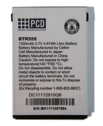 Battery BTR555 Fits PCD ADR555 1300mAh Original Replacement Part 3.7V Phone