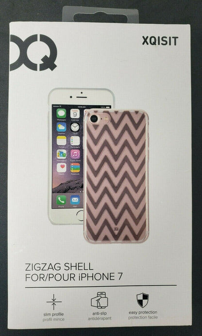 XQISIT ZigZag Shell Clear Case for iPhone 6 6S 7 8 SE 2nd 3d Gen Slim Back Cover