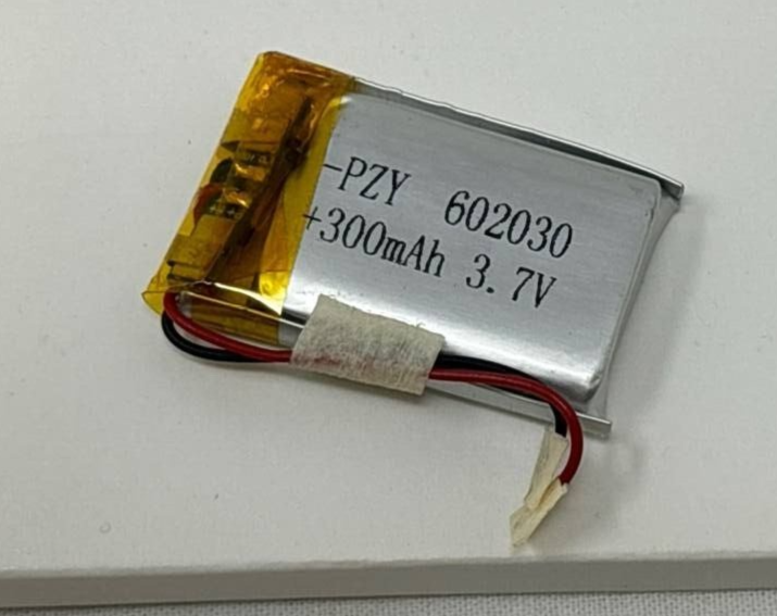 PZY 602030 Polymer Battery 300mAh 3.7 V Rechargeable Li-ion for Low Drain Device