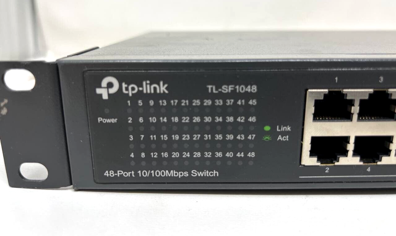 TP Link 48 Ports Rack Mount Fast Ethernet Rackmount Switch Network TL-SF1048