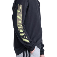 Adidas Boys Long Sleeve Built for Speed Graphic Tee Black Multi Cotton Size M 10