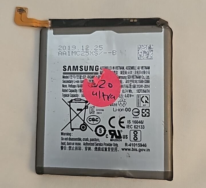 Original Battery EB-BG988ABY for Samsung Galaxy S20 Ultra SM-G988 5000mAh