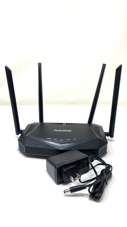 WiFi 6 Router AX1800 Dual Band 1.8 Gigabit For Computer Ancatus A6  - Black