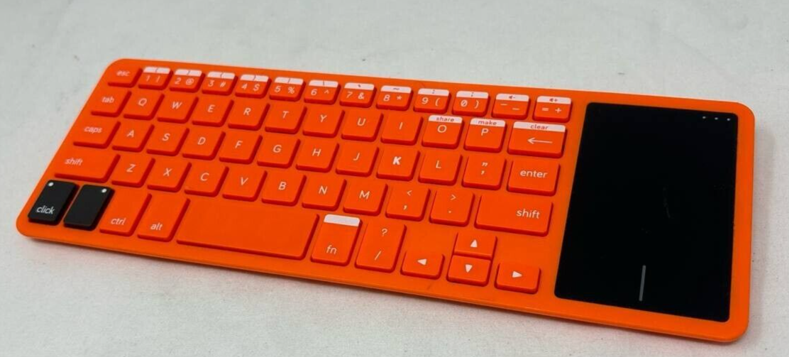 Kano Wireless Keyboard USB QWERTY with Touch Pad KC-KBR101 Orange for Laptop PC