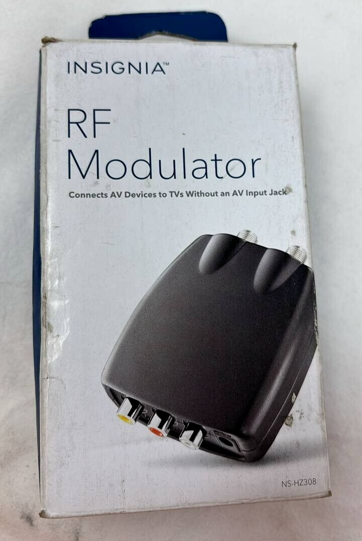 Insignia RF Modulator Audio Video Signal Adapter Converter for Television TV