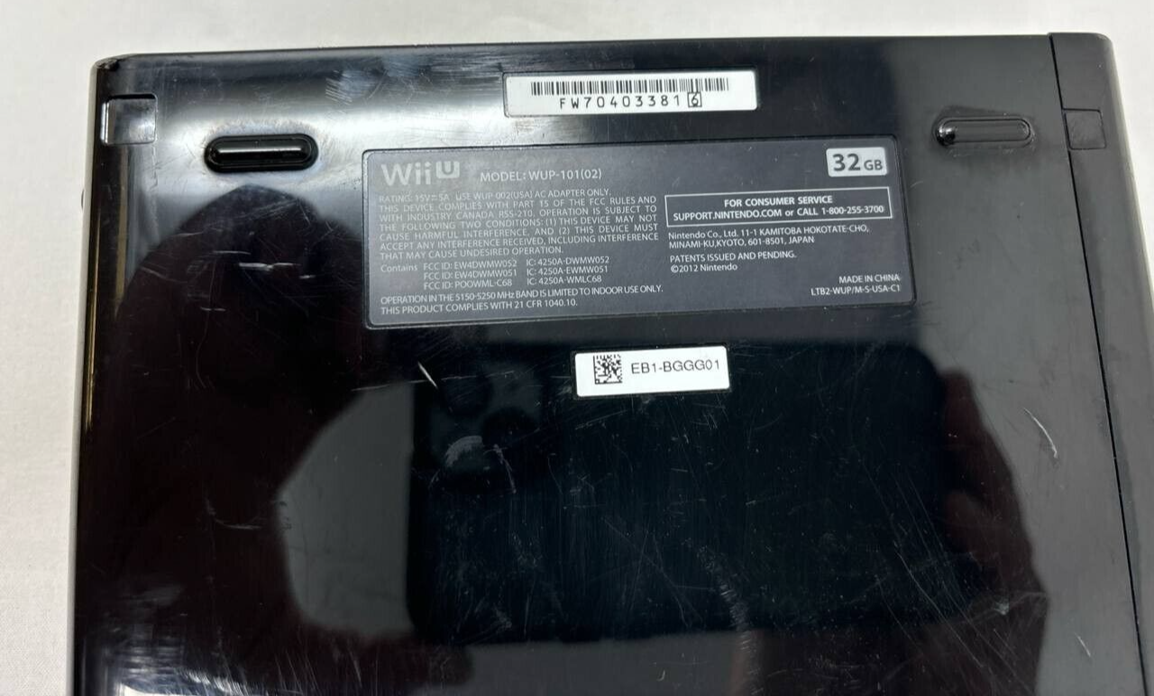 Nintendo Wii U WUP-101(02)Deluxe Video Game Console Only HDMI Black Original R