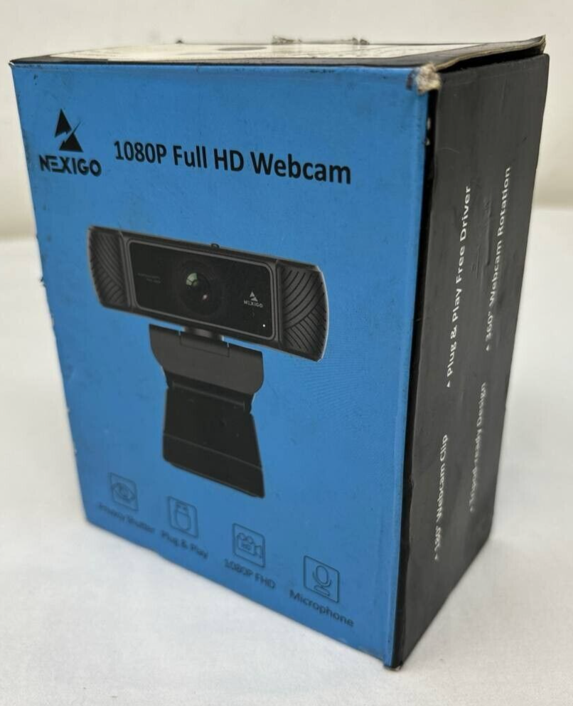 NexiGo 1080P 60FPS Webcam Streaming USB Autofocus Video Camera with Mic for PC