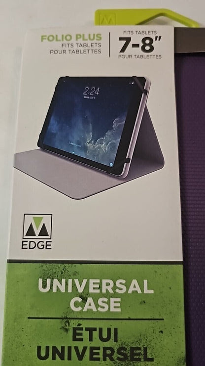 M-Edge Folio Plus Case Book Purple for Tablet 7" 8" iPad Mini 4 5 Galaxy Tab A