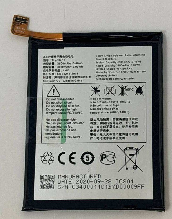 Battery TLP034F1 Replacement for Alcatel 3 3L 2019 5039D 5053K 5053Y 3500mAh