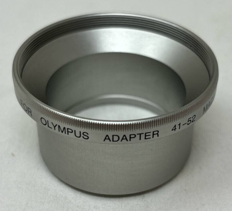 Conversion Lens Adapter 41-52 Silver for Olympus Camedia C-2000ZOOM Camera