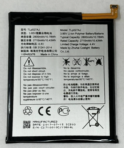 Battery TLP027AJ For Alcatel PulseMix 5085C One Touch A5 OT 8085D Genuine