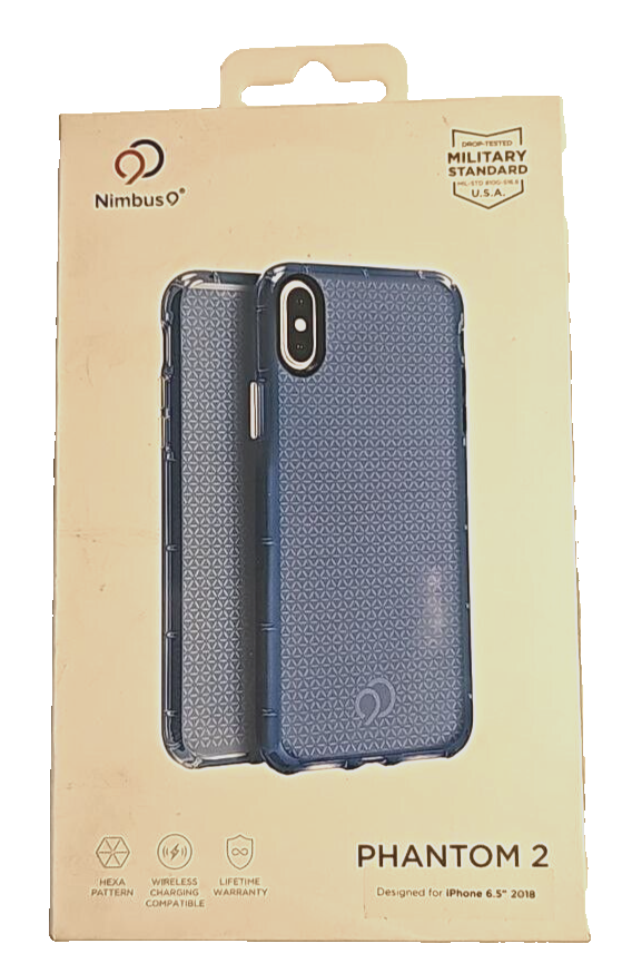 Nimbus9 Phantom 2 Case for Apple iPhone XS Max Pacific Blue Transparent Cover