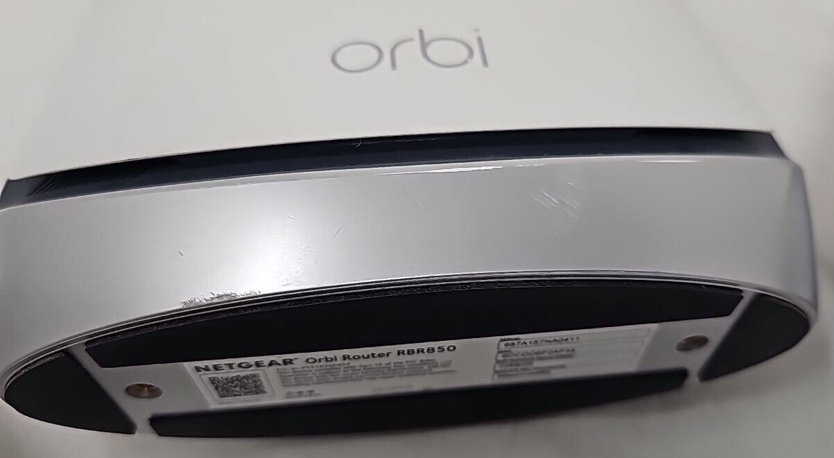 Netgear Orbi RBR850 WiFi 6 Router Satellite System Tri Band AX6000 Mesh READ