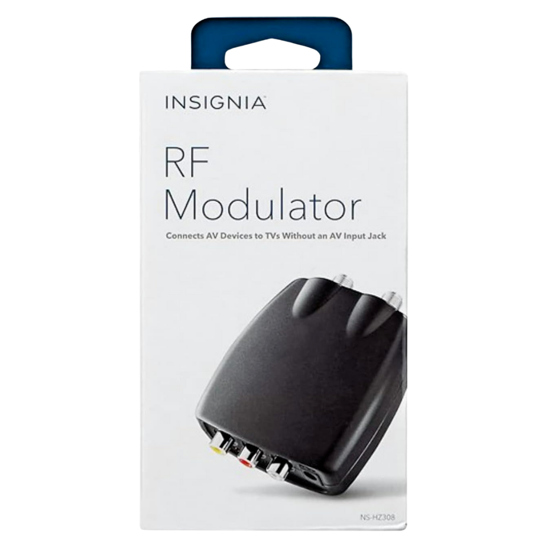 Insignia RF Modulator Audio Video Signal Adapter Converter for Television TV